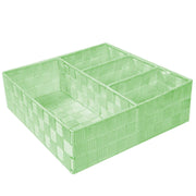 Tiroir carré en polyester vert claircm32x32h10