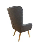 Chaise arrière enveloppante Kuril Grey Fabric 79x70xh CM .96