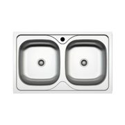 Évier de cuisine encastrable MP862V acier 86x50 cm deux bacs