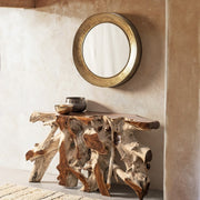 Console en bois naturel Lisandra 150x45 cm