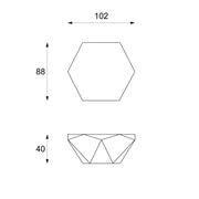Table en pierre fossile avec plateau violet 102x102x40h cm