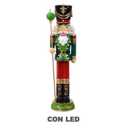 Soldat en résine avec led noire cm47x44h156