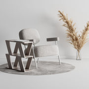 Table d'appoint Lazena pour le salon en couleur gris tourterelle