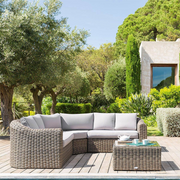 Salon d'angle en rotin Moorea