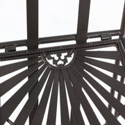 Étagère pliante avec quatre étagères en acier Marron RAY 34x30x h153 cm