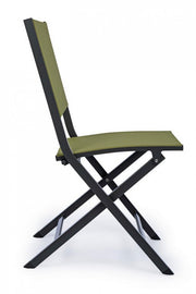 Chaise d'extérieur en aluminium Vert anthracite ELIN 47x57x h88 cm