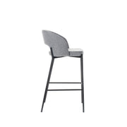 Lot de 2 tabourets en tissu 50cm x 52cm H. 89cm