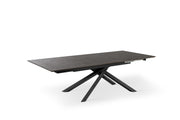 Table extensible avec plateau rouille et pieds noirs 170/270x90x76h cm