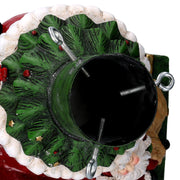 Base d'arbre en résine père noël rouge cm 36x38h38