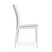 Chaise Achille avec structure en acier blanc
