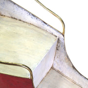 Boîte cadeau en métal orange 14,5x9h9 cm