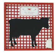 Tableau noir avec vache ld-2595 cm. 40x40x2