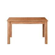 Table à manger extensible country noyer en bois mélaminé 80x120-160 cm