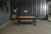Tavolo allungabile rovere-nero 80 cm x 130- 290 cm H. 76 cm