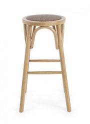 Tabouret de bar de style rustique en bois naturel