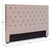 Tête de lit Caspar gris clair 160