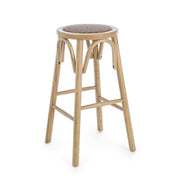 Tabouret de bar de style rustique en bois naturel
