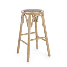 Tabouret de bar de style rustique en bois naturel