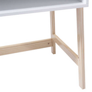Mini bureau en bois blanc L58 x P46,3 x H52 cm