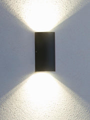 Applique en aluminium moulé avec diffuseur en verre transparent - Lumière chaude - 12W - 683 lumens graphite