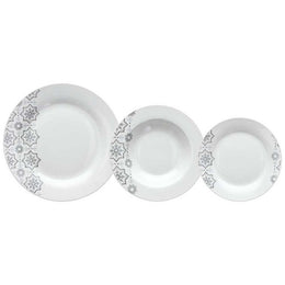 Service de vaisselle 18 pièces Frost Porcelaine Gris
