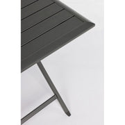 Table d'extérieur pliante en aluminium anthracite ELIN 70x70x h71 cm