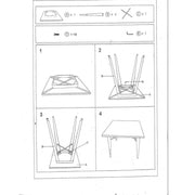 Table style industriel Bristol avec plateau blanc antique h76 cm