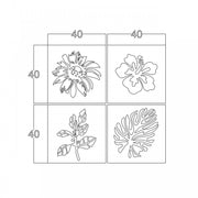 Décoration murale abstraite noire 40 x 40 x 4 cm