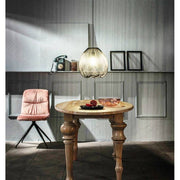 Lustre urbain moderne en métal noir 35 cm