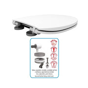 Abattant WC modèle AP à fermeture lente blanc