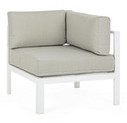 Fauteuil d'angle de jardin blanc Marinel