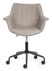Fauteuil de bureau gris tourterelle Joshua