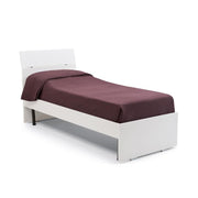 Lit simple et demi frêne blanc pour chambre cm 200x131xH 98
