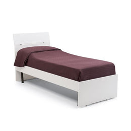 Lit simple et demi frêne blanc pour chambre cm 200x131xH 98