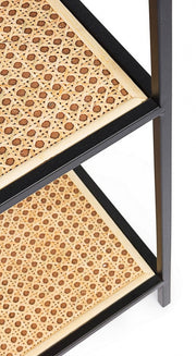 Bibliothèque de forme en acier avec quatre étagères Anthracite ELYOT 85,5x25,5x h131 cm