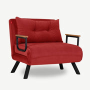 Fauteuil de pliage sandic dans le tissu rouge 60x78xh.78 cm