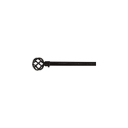 Tringle Complète X Rideau Chaos • Acier Verni Noir/Argent D.Mm 19 Cm 120/210