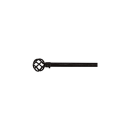 Tringle Complète X Rideau Chaos • Acier Verni Noir/Argent D.Mm 19 Cm 120/210
