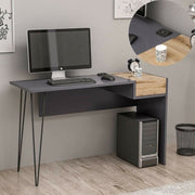 Bureau Candy noyer anthracite prises usb 121x45