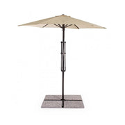 Parasol de jardin avec bras diamètre 300x h253 cm SORRENTO Anthracite-Naturel