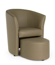 Fauteuil en similicuir avec pouf amovible Tortora RITA 64,5x 59,5x h78 cm