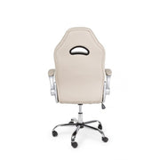 Fauteuil de bureau recouvert de cuir Boneville Beige