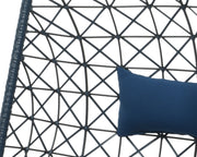 Balançoire extérieure en osier Bologna bleu foncé 195h cm