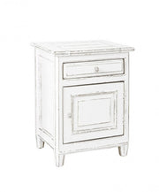 Colette 1 porte 1 tiroir bois blanc chevet 50 x 40 x 65 cm
