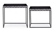 Set de 2 tables basses en métal noir Inky