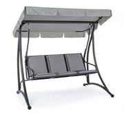 Rocking chair acier trois places Anthracite GRELY 190x120x h185 cm