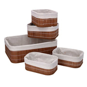 Tiroir en bambou + tiroir en bambou 1-2 2 pièces cm 36x26h12