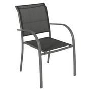 Fauteuil carré anthracite - graphite