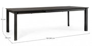 Table de jardin extensible Iperbriko anthracite Konnor