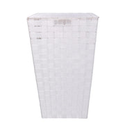 Panier en polyester blanc doublé carré cm33x33h53